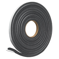 Frost King L347 Foam Tape, 1/2 in W, 17 ft L, 3/8 in Thick, Polyfoam, Charcoal