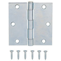 ProSource LR-041-PS Utility Hinge, Steel, Zinc, Removable Pin, 180 deg Range of Motion, Full Mortise Mounting