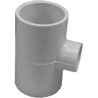 LASCO 401211BC Reducing Pipe Tee, 1-1/2 x 1 in, Slip, PVC, SCH 40 Schedule