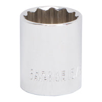 Vulcan MT6517999 Drive Socket, 15/16 in Socket, 1/2 in Drive, 12-Point, Chrome Vanadium Steel, Chrome