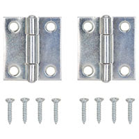 ProSource LR-048-PS Cabinet Hinge, Steel, Zinc, Fixed Pin, 180 deg Range of Motion, Full Mortise Mounting, 7 (Pair) lb