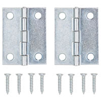 ProSource LR-049-PS Cabinet Hinge, Steel, Zinc, Fixed Pin, 180 deg Range of Motion, Full Mortise Mounting, 10 (Pair) lb