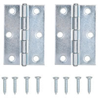 ProSource LR-050-PS Cabinet Hinge, Steel, Zinc, Fixed Pin, 180 deg Range of Motion, Full Mortise Mounting, 20 (Pair) lb