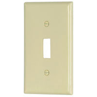 Eaton Wiring Devices 5134LA Wallplate, 4-1/2 in L, 2-3/4 in W, 1 -Gang, Nylon, Light Almond, High-Gloss