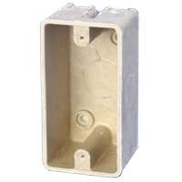 fiberglassBOX 9318 Electrical Box, 1 -Gang, 4 -Knockout, Thermoset Fiberglass, Beige/Tan, Surface Mounting