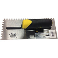 M-D 49110 Tile Installation Trowel, 11 in L, 4-1/2 in W, Square Notch, Comfort-Grip Handle