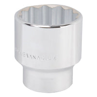 Vulcan MT-SM6048 Drive Socket, 48 mm Socket, 3/4 in Drive, 12-Point, Chrome Vanadium Steel, Chrome