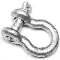 BARON 193LR-5/16 Anchor Shackle, 0.75 ton Working Load, Steel, Galvanized