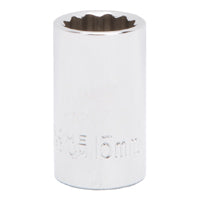 Vulcan MT6529861 Drive Socket, 15 mm Socket, 1/2 in Drive, 12-Point, Chrome Vanadium Steel, Chrome