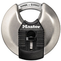 Master Lock Magnum Series M40XKAD Padlock, Keyed Alike Key, Shrouded Shackle, 3/8 in Dia Shackle, Stainless Steel Body