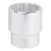 Vulcan MT-SS6048 Drive Socket, 1-1/2 in Socket, 3/4 in Drive, 12-Point, Chrome Vanadium Steel, Chrome