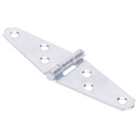 ProSource LSH-Z02-013L Strap Hinge, 1.2 mm Thick Leaf, Steel, 180 Range of Motion, Screw Mount Mounting