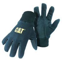 Cat CAT015400L Breathable Gloves, L, Cotton/PVC, Black