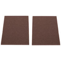 ProSource FE-S307-PS Furniture Pad, Felt Cloth, Brown, 6 x 4-1/2 in Dia, 4-1/2 in W, 5/64 in Thick, Square