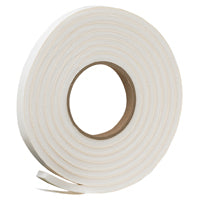 Frost King R534WH Foam Tape, 3/4 in W, 10 ft L, 5/16 in Thick, Rubber, White