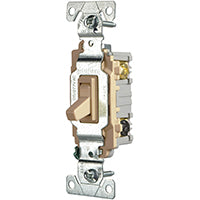 Eaton Wiring Devices CSB315STV-SP Toggle Switch, 15 A, 120/277 V, 3 -Position, Screw Terminal, Ivory