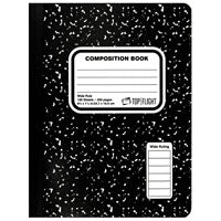 TOP FLIGHT MB100 4511923 Marbled Composition Book, 100-Sheet, Sewn Binding