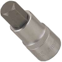 Vulcan 3506011813 Hex Bit Socket, Chrome, 2-1/2 in OAL