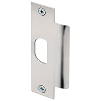 Defender Security U 9483 Door Strike Plate, 4-7/8 in L, 1-1/4 in W, Stainless Steel, Brushed