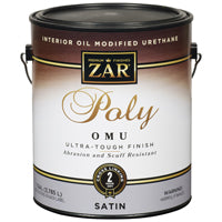 ZAR 36213 Polyurethane Paint, Liquid, Milky Clear, 1 gal, Can