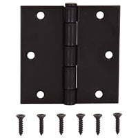 ProSource 20338ORX Square Corner Door Hinge, Steel, Oil-Rubbed Bronze, Loose Pin, 180 deg Range of Motion