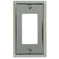 Amerelle 161R Wallplate, 4-15/16 in L, 2-7/8 in W, 1 -Gang, Steel, Polished Chrome