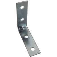 Prosource CB-Z04-013L Corner Brace, 4 in L, 4 in W, 7/8 in H, Steel, Zinc-Plated, 3.1 mm Thick Material