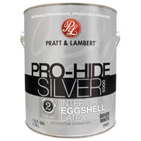 Pratt & Lambert Pro-Hide Silver 5000 Z5400 0000Z5451-16 Interior Paint, Eggshell, Dover White, 1 gal