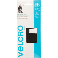 STRAP VELCRO BLACK 1/2X8IN