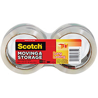 Scotch 3650-2 Packaging Tape, 54.6 yd L, 1.88 in W, Polypropylene Backing, Clear