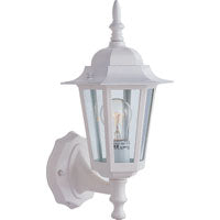 Boston Harbor AL8041-WH3L Outdoor Wall Lantern, 120 V, 60 W, A19 or CFL Lamp, Aluminum Fixture, White