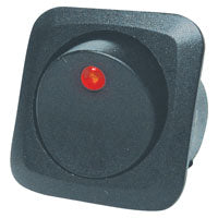 CALTERM 40600 Rocker Switch, 25 A, 12 VDC, SPST, Black