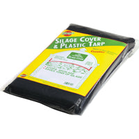 Warp's SSC-16 Tarpaulin, 16 ft L, 16 ft W, 3 mil Thick, Plastic, Black