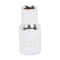 Vulcan MT6482251 Drive Socket, 7/32 in Socket, 1/4 in Drive, 6-Point, Chrome Vanadium Steel, Chrome