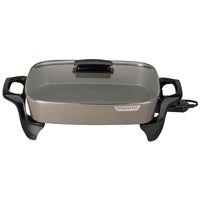 Presto 06852 Electric Skillet with Cover, 15-3/4 in W Cooking Surface, 11-3/4 in D Cooking Surface, 1500 W