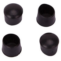 ProSource FE-50601-PS Furniture Leg Tip, Round, Plastic, Black, 1/2 in Dia, 5/8 in H