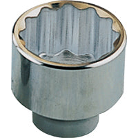 Vulcan MT-SS6028 Drive Socket, 7/8 in Socket, 3/4 in Drive, 12-Point, Chrome Vanadium Steel, Chrome