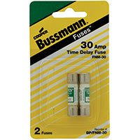 Bussmann BP/FNM-30 Time Delay Fuse, 30 A, 250 V, 10 kA Interrupt, Melamine Body