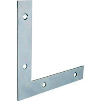 Prosource FC-Z04-013L Corner Brace, 4 in L, 4 in W, 5/8 in H, Steel, Zinc-Plated, 1.8 mm Thick Material