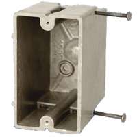 fiberglassBOX 1098-N Electrical Box, 1 -Gang, Fiberglass Reinforced Polyester BMC, Beige/Tan, Wall Mounting