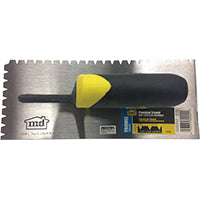 M-D 30000 Tile Installation Trowel, 11 in L, 4-1/2 in W, Flat V Notch, Comfort-Grip Handle