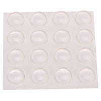 ProSource FE-S402-PS Furniture Bumper Pad, Polyurethane, Clear, 3/8 in Dia, 5/32 in Thick, Dome