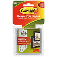 Command 17203 Picture Hanging Strip, Foam/Plastic, White