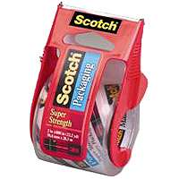 Scotch 142 Packaging Tape, 800 in L, 1.88 in W, Acetate Backing, Clear