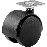 Shepherd Hardware 9417 Swivel Caster, 2 in Dia Wheel, Nylon/Urethane Wheel, Black, 75 lb