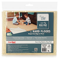 Con-Tact V14735 Rug Pad, 4 ft L, 2 ft W, Non-Slip Surface, Polyester