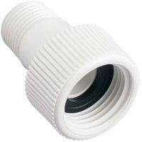 Orbit 53365 Hose to Pipe Adapter, 1/2 x 3/4 in, MNPT x FHT, Polyvinyl Chloride, White