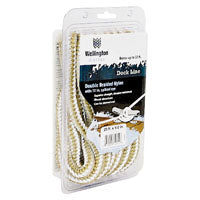 Wellington 15255 Dock Line, 1/2 in Dia, 20 ft L, 32 lb Working Load, Nylon, Gold/White