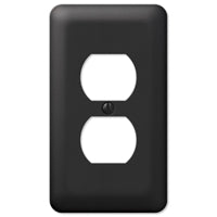 Amerelle Devon 935DBK Wallplate, 5 in L, 2-13/16 in W, 1 -Gang, Steel, Black