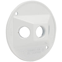 ROUND COVER OUTLET WHITE 4IN